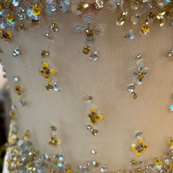 Vintage sheer beaded halter gown ✨ - Picture 3 of 13